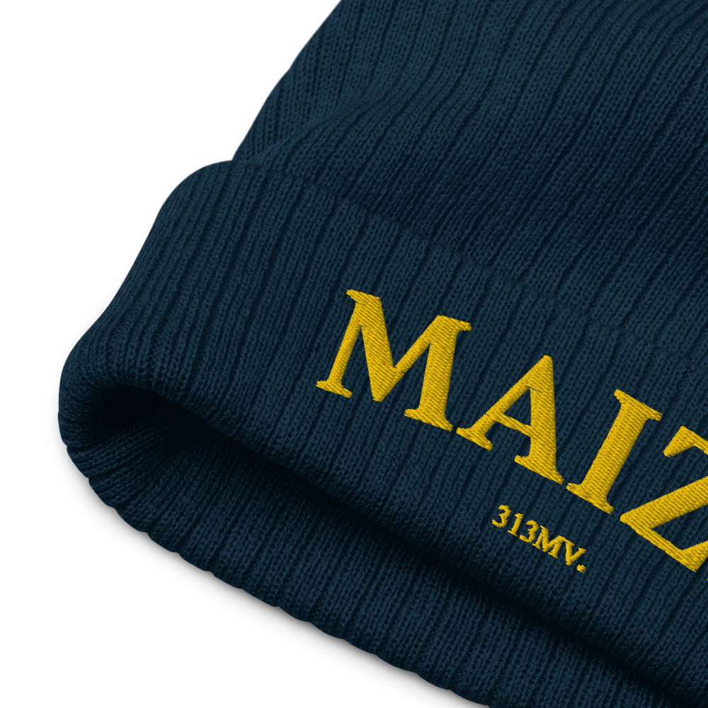 Maize Recycled cuffed beanie