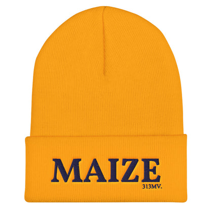 Maize Gold Cuffed Beanie