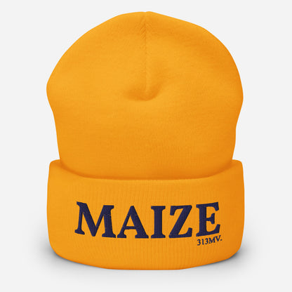 Maize Gold Cuffed Beanie