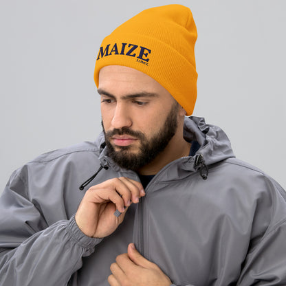 Maize Gold Cuffed Beanie