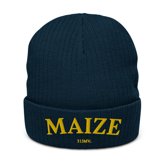 Maize Recycled cuffed beanie