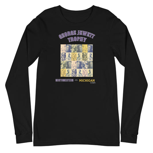 George Jewett Trophy Shirt (Northwestern color) Long-Sleeve Unisex T-Shirt Unisex Long Sleeve Tee